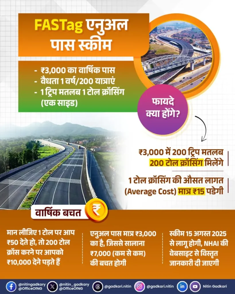 fast tag annual pass scheme 2025 notice